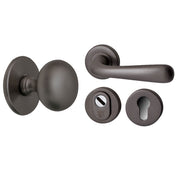 Hardbrass voordeurset Pragma/Silvia SKG3 PVD Gun Metal vooraanzicht
