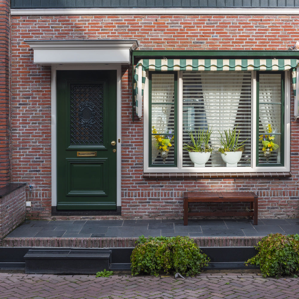 Hardbrass voordeurset rond messing detail 14