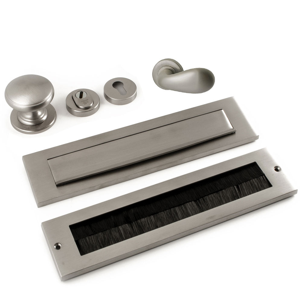 Hardbrass voordeurset Pragma/Olympia PVD INOX detail