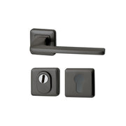 Hardbrass achterdeurset Zenith SKG3 PVD gun metal vooraanzicht