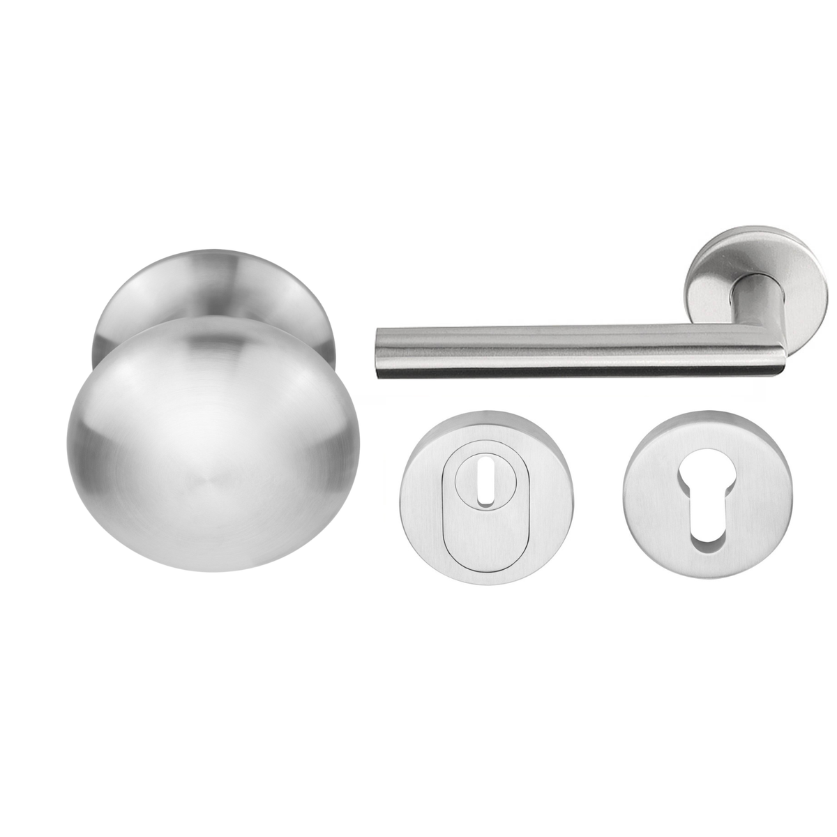 Formani Voordeurset knop/kruk RVS Geborsteld LB2-19 SKG3 – detailweergave