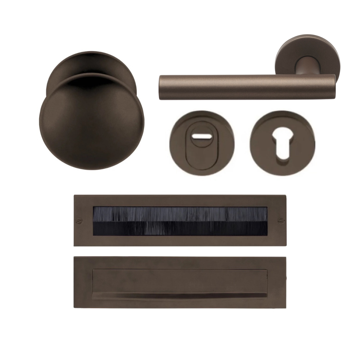 Formani Complete Voordeurset knop/kruk Brons SKG3 LB7-19 – detailweergave