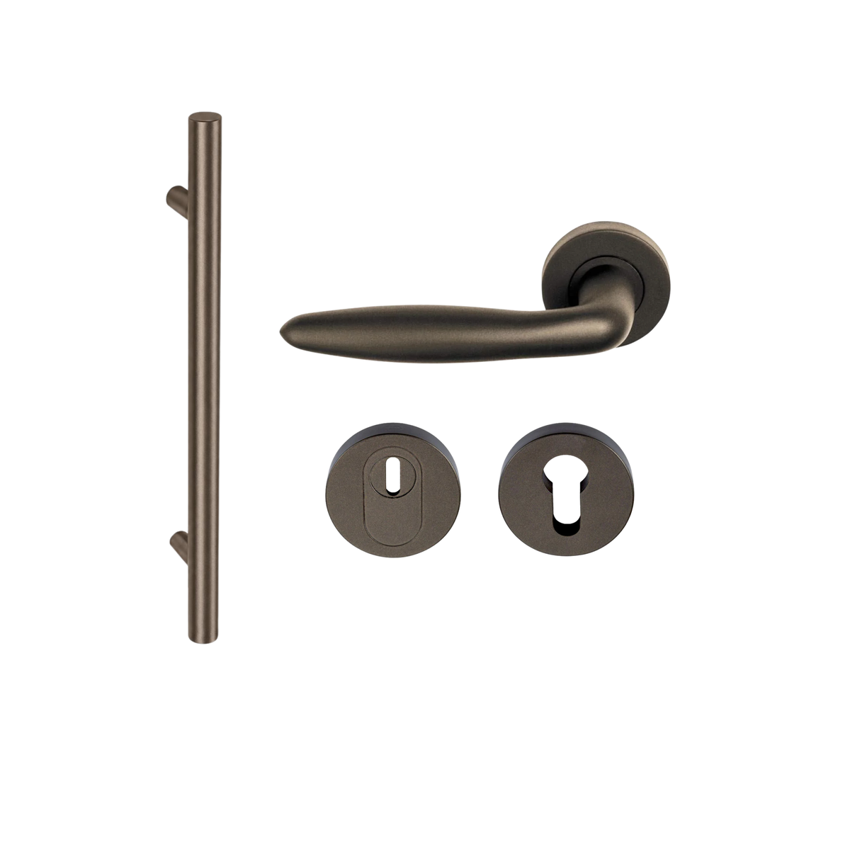 Formani voordeurset greep/kruk brons BASICS LB18H - binnenkruk