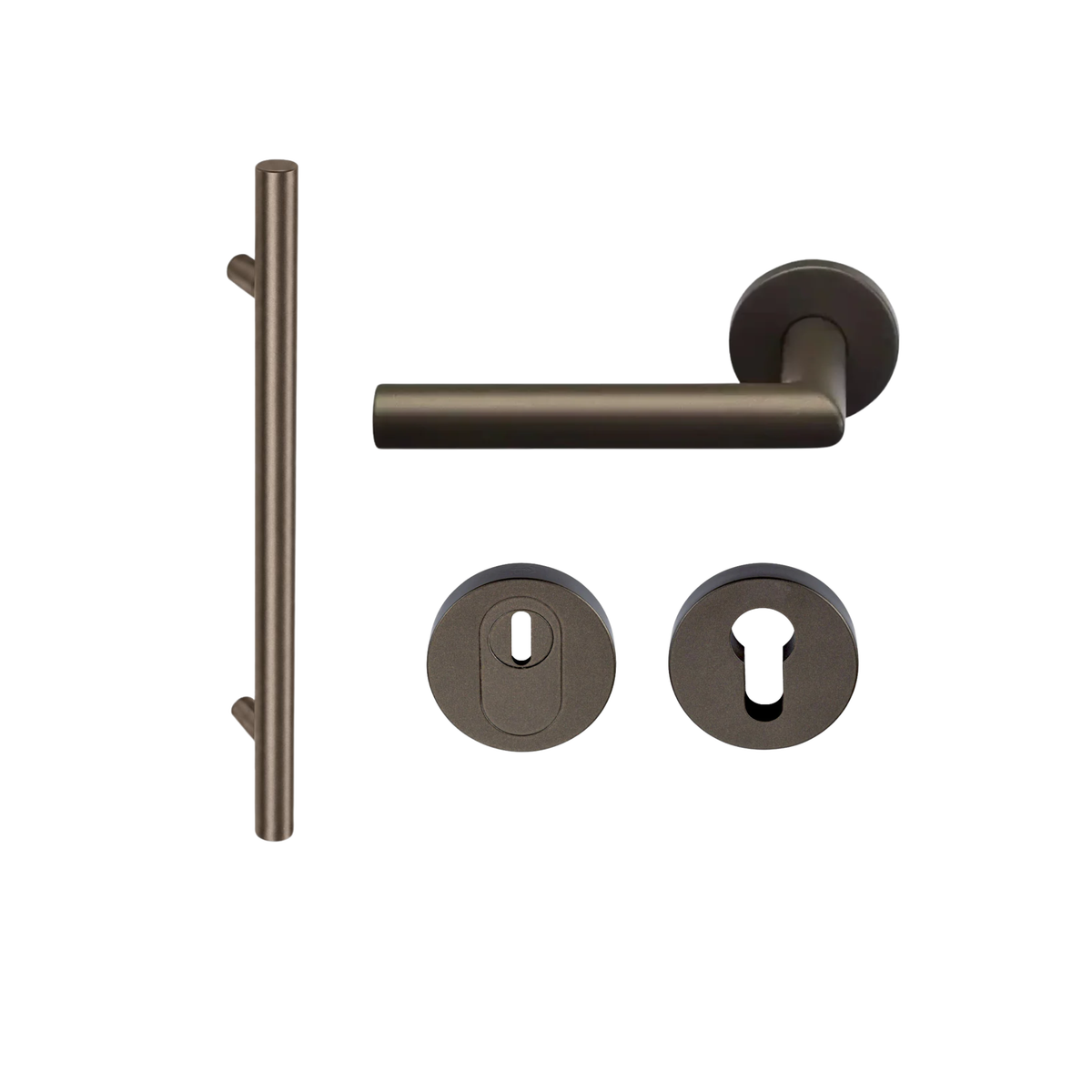 Formani voordeurset greep/kruk brons BASICS LB2-19 - binnenkruk