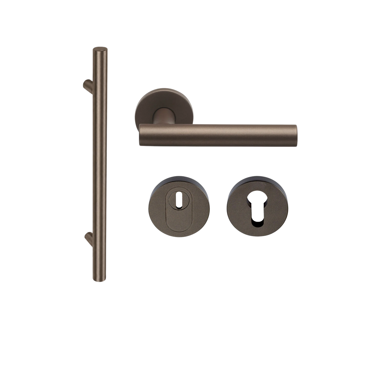 Formani voordeurset greep/kruk brons BASICS LB7-19 - binnenkruk