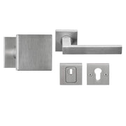 Formani voordeurset knop/kruk BSQ RVS SKG3, vooraanzicht