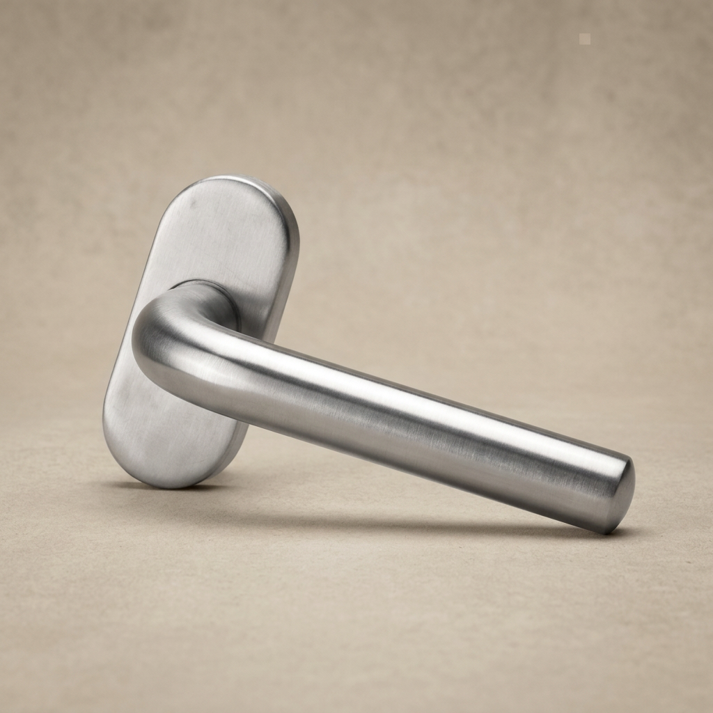 Formani BASIC LB3-19B32G deurkruk RVS mat op ovale rozet, detailweergave