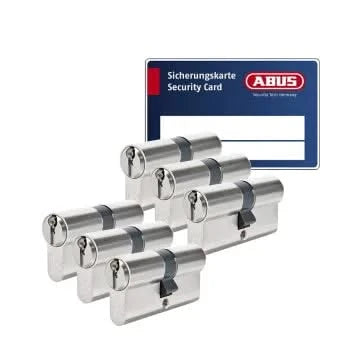 Pfaffenhain profielcilinder 30/30mm SKG 2 sterren – set van 6 gelijksluitend, vooraanzicht