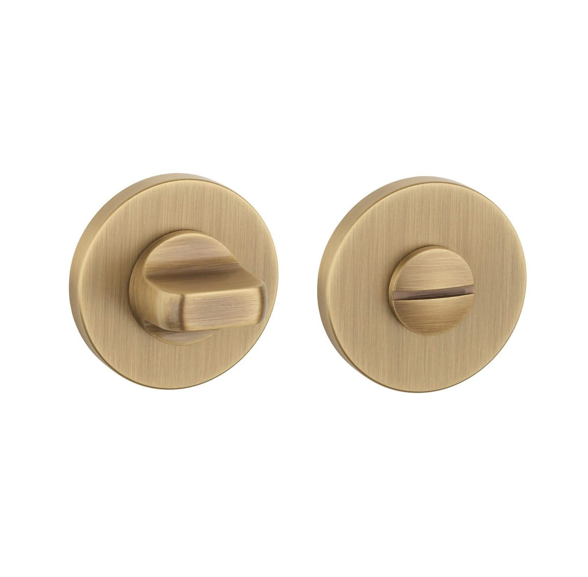 Aprile Comfort WC-sluiting antiek patina rond vooraanzicht