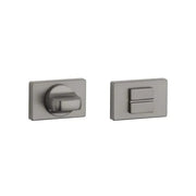 Aprile WC-garnituur grafiet op rechthoekig rozet 50x33 mm, vooraanzicht