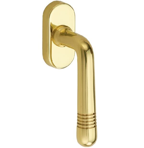 Artitec Mi Satori draaikiepgarnituur Art-Deco/Elegant messing ongelakt vooraanzicht