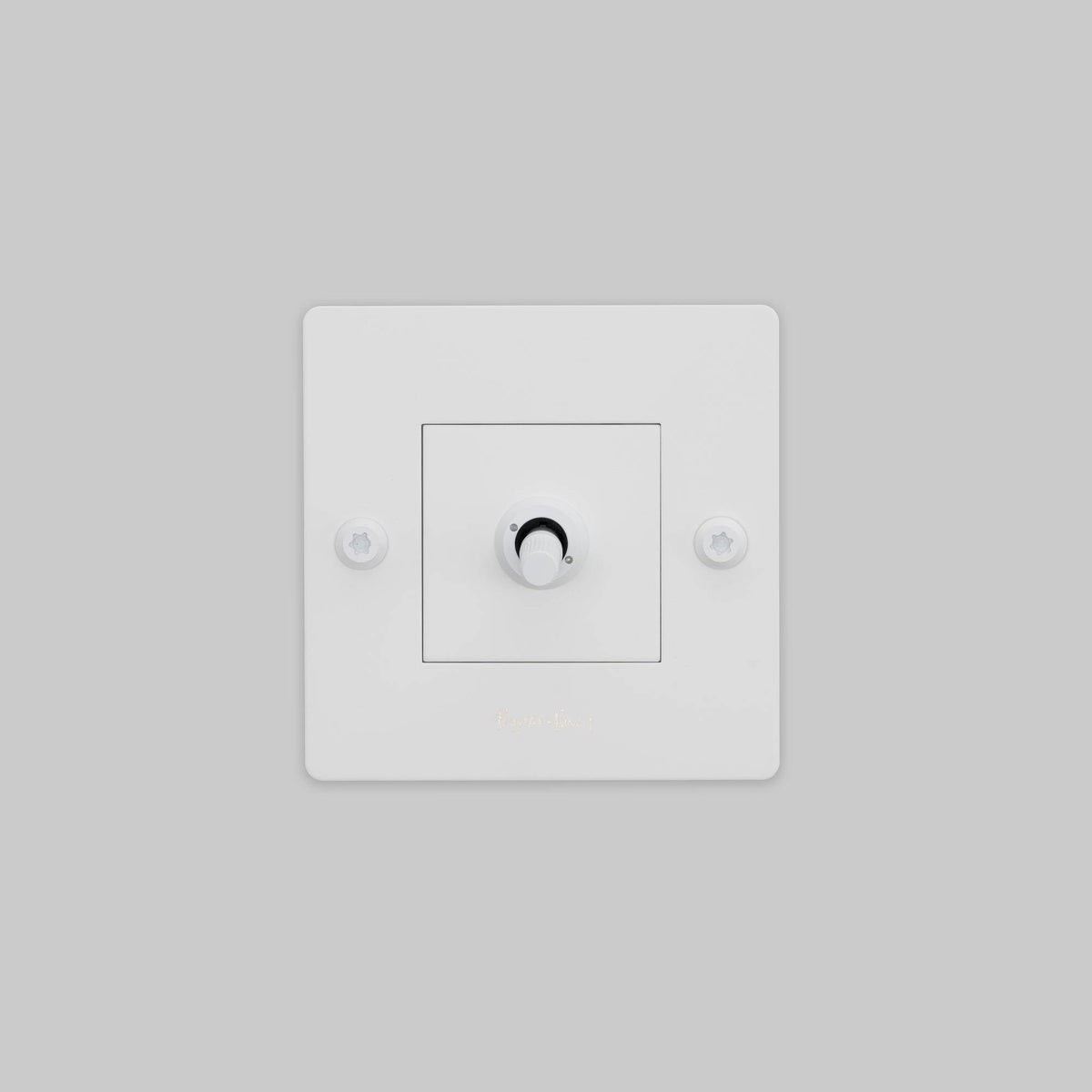 Buster + Punch lichtschakelaar tuimelschakelaar linear white met logo zijaanzicht