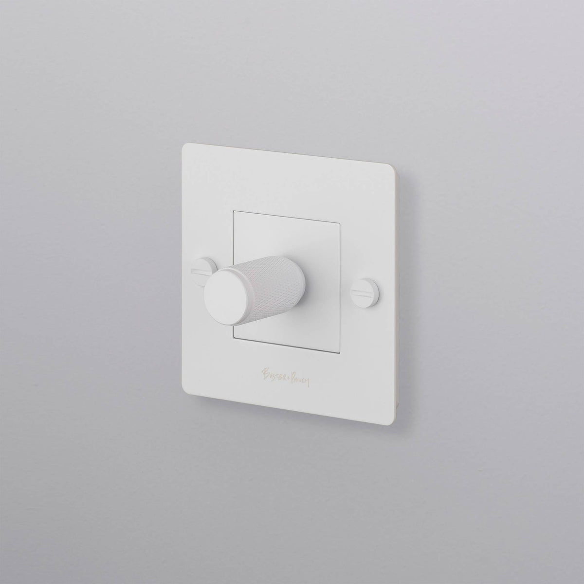 Buster + Punch dimmer Cross met logo Wit vooraanzicht