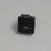 Buster + Punch USB-module A+C Quickcharge Zwart vooraanzicht
