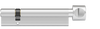 DOM Plura SKG2 profielcilinder op maat 30/65 mm met knop K6