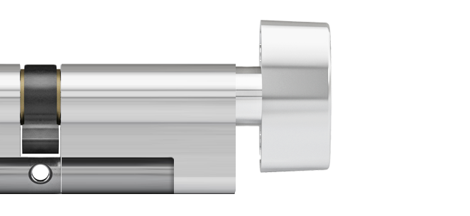 ixTeco SKG3 profielcilinder op maat 10/40 mm met knop K1