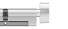 ixTeco SKG3 profielcilinder op maat 10/45 mm met knop K1