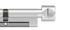 ixTeco SKG3 profielcilinder op maat 10/45 mm met knop K6