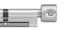 ixTeco SKG3 profielcilinder op maat 10/45 mm met K7 Pushknob