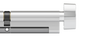 ixTeco SKG3 profielcilinder op maat 10/55 mm met knop K1