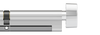 ixTeco SKG3 profielcilinder op maat 10/60 mm met knop K1