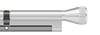 ixTeco SKG3 profielcilinder op maat 10/60 mm met knop K2