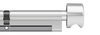 ixTeco SKG3 profielcilinder op maat 10/60 mm met knop K3