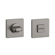 Aprile Premium WC-garnituur grafiet op vierkant rozet 52x52 mm, vooraanzicht