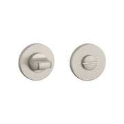 Aprile Premium WC-garnituur mat nikkel op rond rozet Ø 52 mm, vooraanzicht