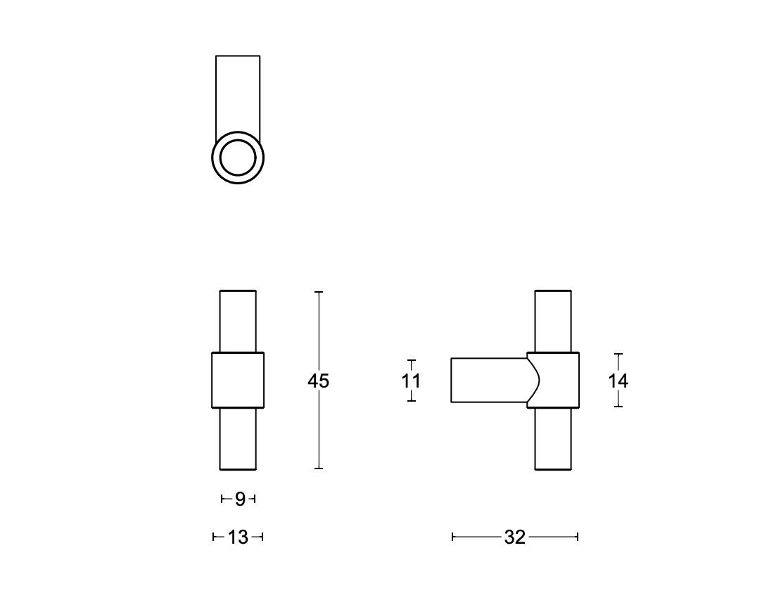 Formani Piet Boon ONE PB9 meubelknop PVD mat goud - productfoto