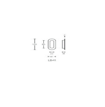 Formani schuifdeurkom LB41 120 mm PVD licht brons – detail