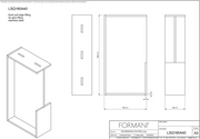 Formani schuifdeurkom LSQ160/40 mat zwart vooraanzicht