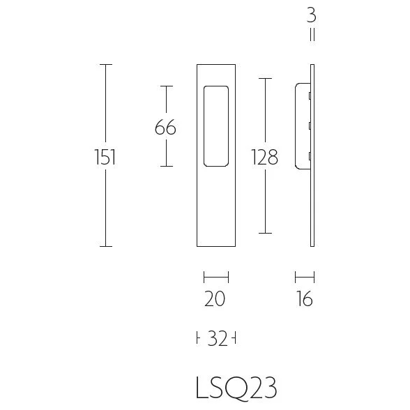 Formani schuifdeurkom LSQ23 brons detailfoto
