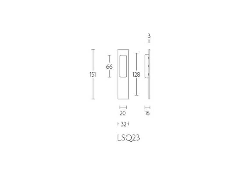 Formani schuifdeurkom LSQ23B 70 mm brons detail