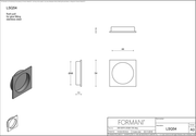 Formani schuifdeurkom LSQ54 54 mm in PVD mat goud, vooraanzicht