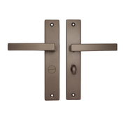Griff Meister deurkruk Fortis Brons op schild WC63/8 toilet