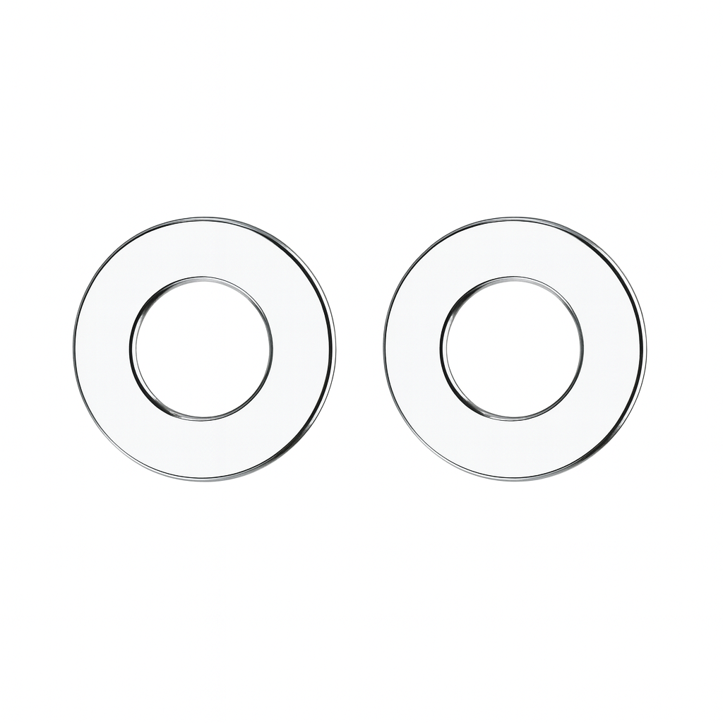 Nuda krukrozet 24mm gepolijst chroom – vooraanzicht