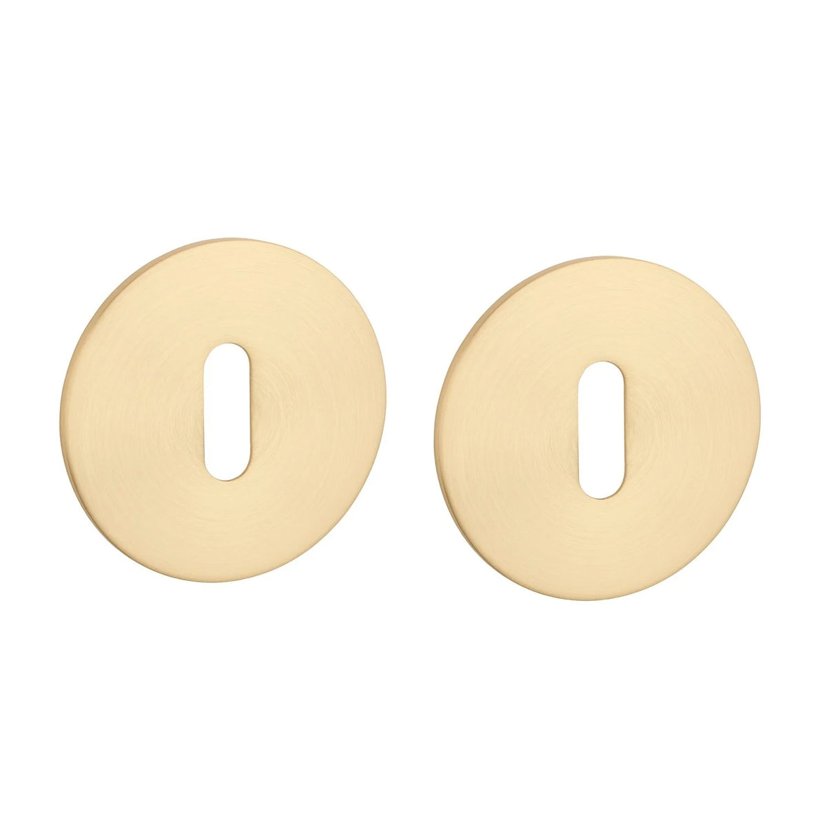 STERK sleutelrozetten OVAL 1710 mat goud 3 mm – vooraanzicht