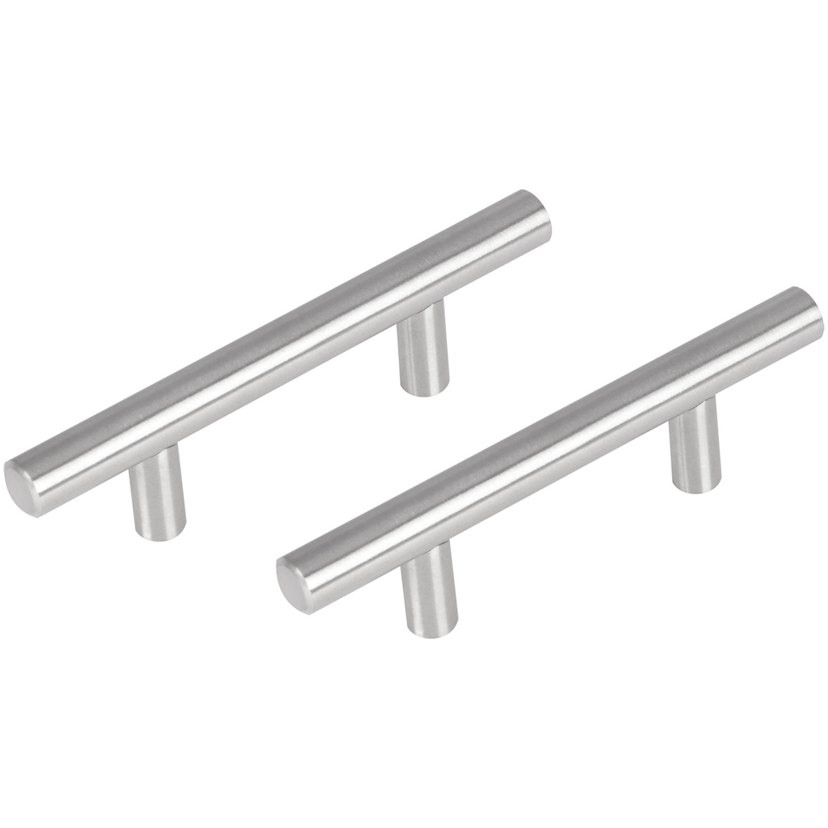 Differnz meubelgreep 128 mm mat chroom - vooraanzicht