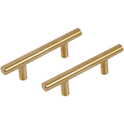 Differnz meubelgreep 64 mm goud – vooraanzicht