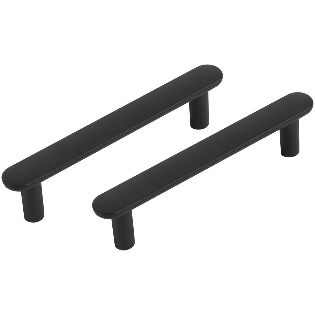 Differnz meubelgreep plat mat zwart 96 mm – vooraanzicht