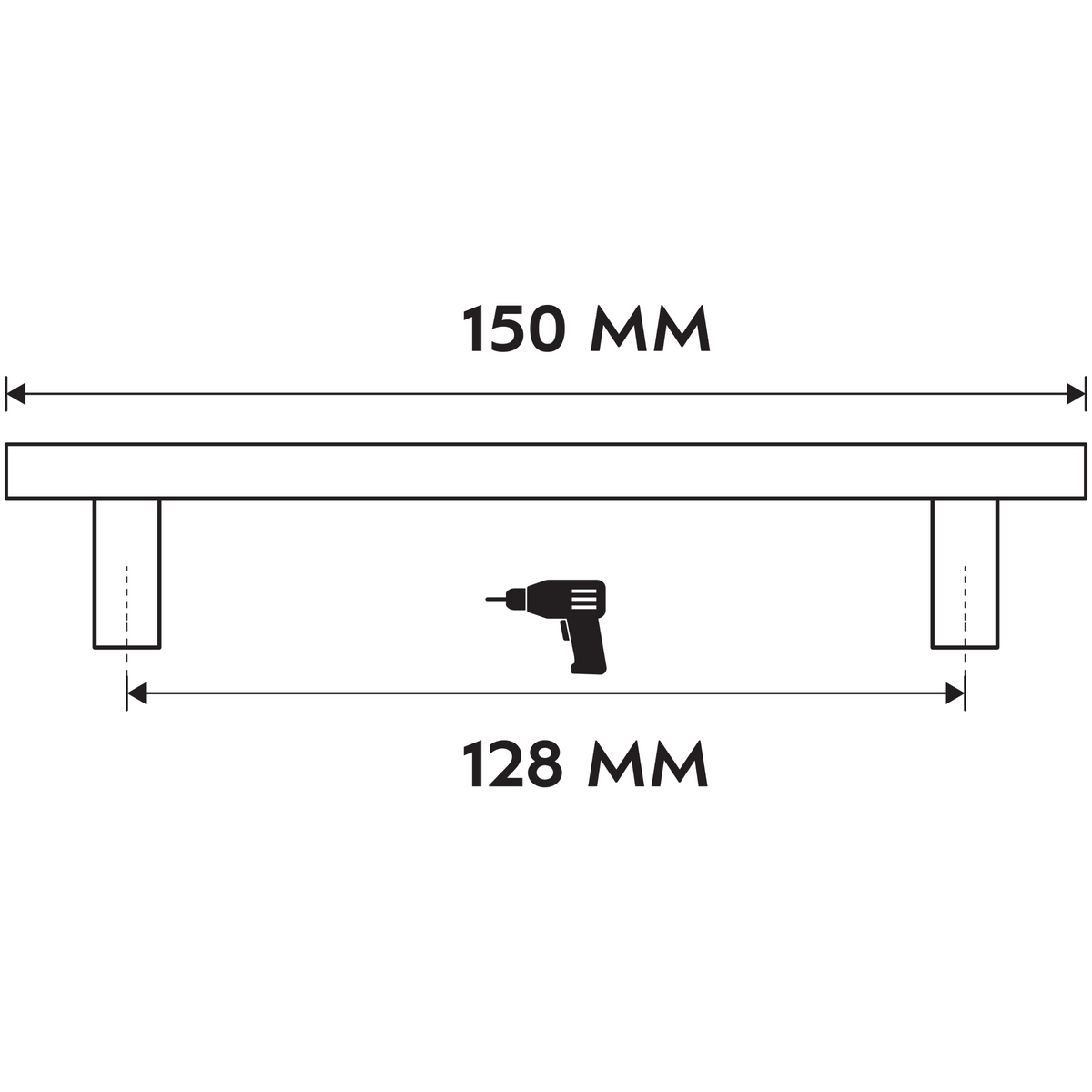 Differnz meubelgreep profiel mat zwart detail
