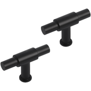 Differnz meubelknop T-model 56 mm mat zwart – vooraanzicht