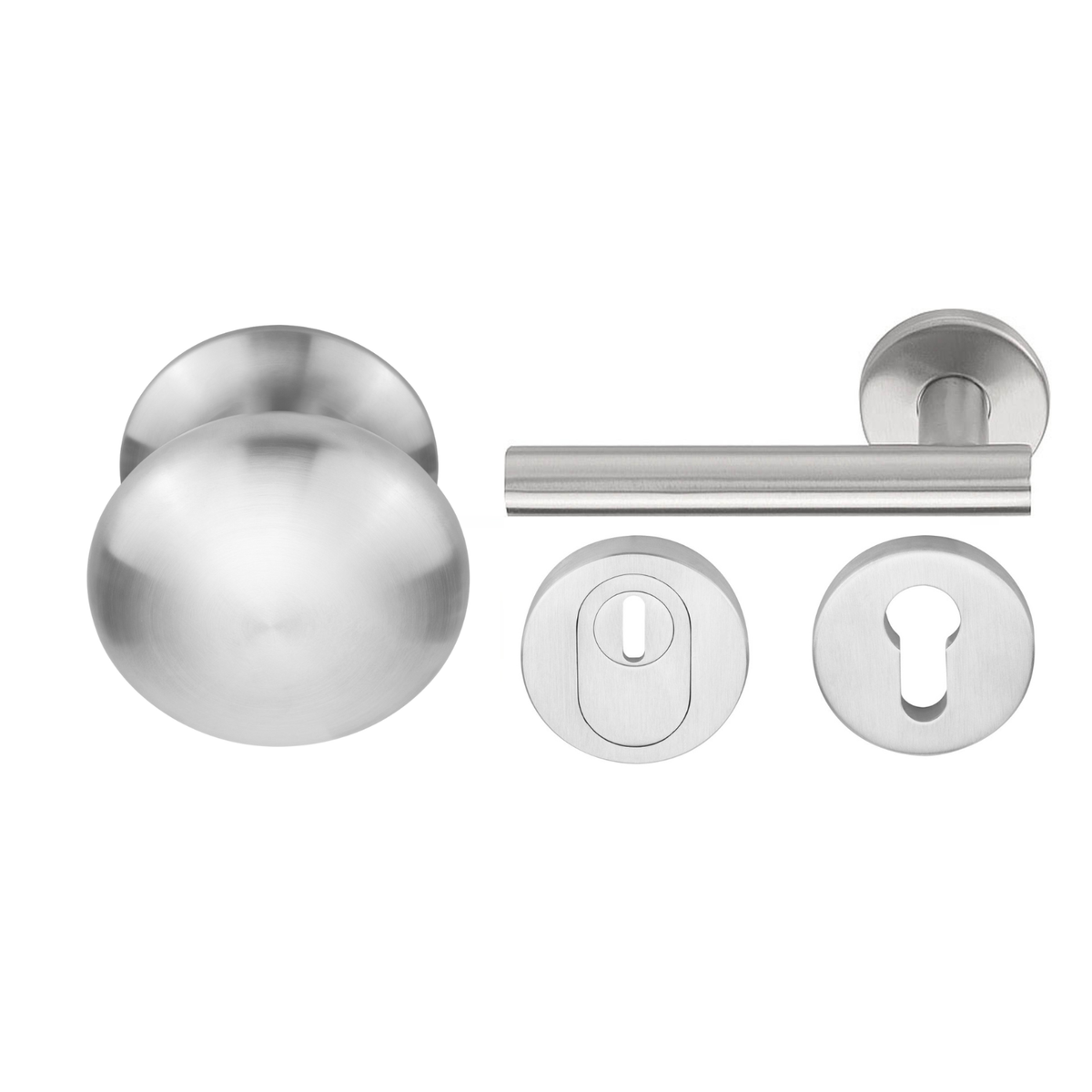 Formani voordeurset knop/kruk LB7-19 RVS Geborsteld – productweergave