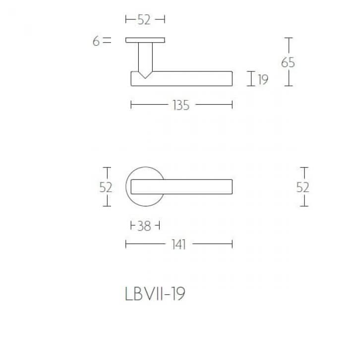 Formani BASICS LB7-19 voordeurset knop/kruk mat zwart (SKG3) – productweergave