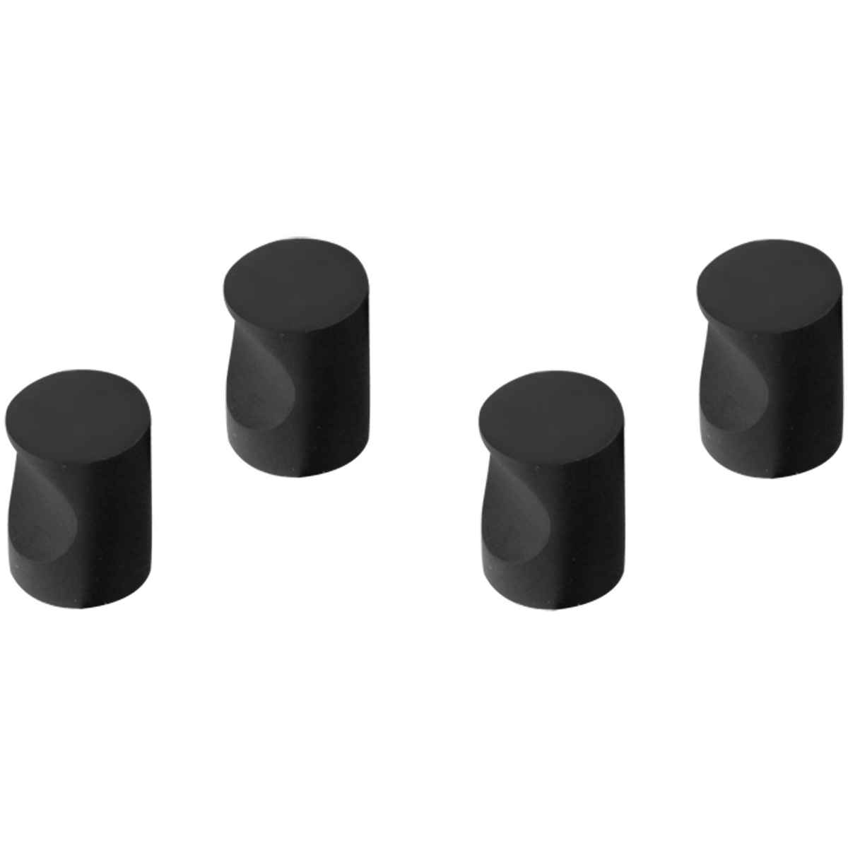 Differnz meubelknop cilinder 12 mm mat zwart – vooraanzicht