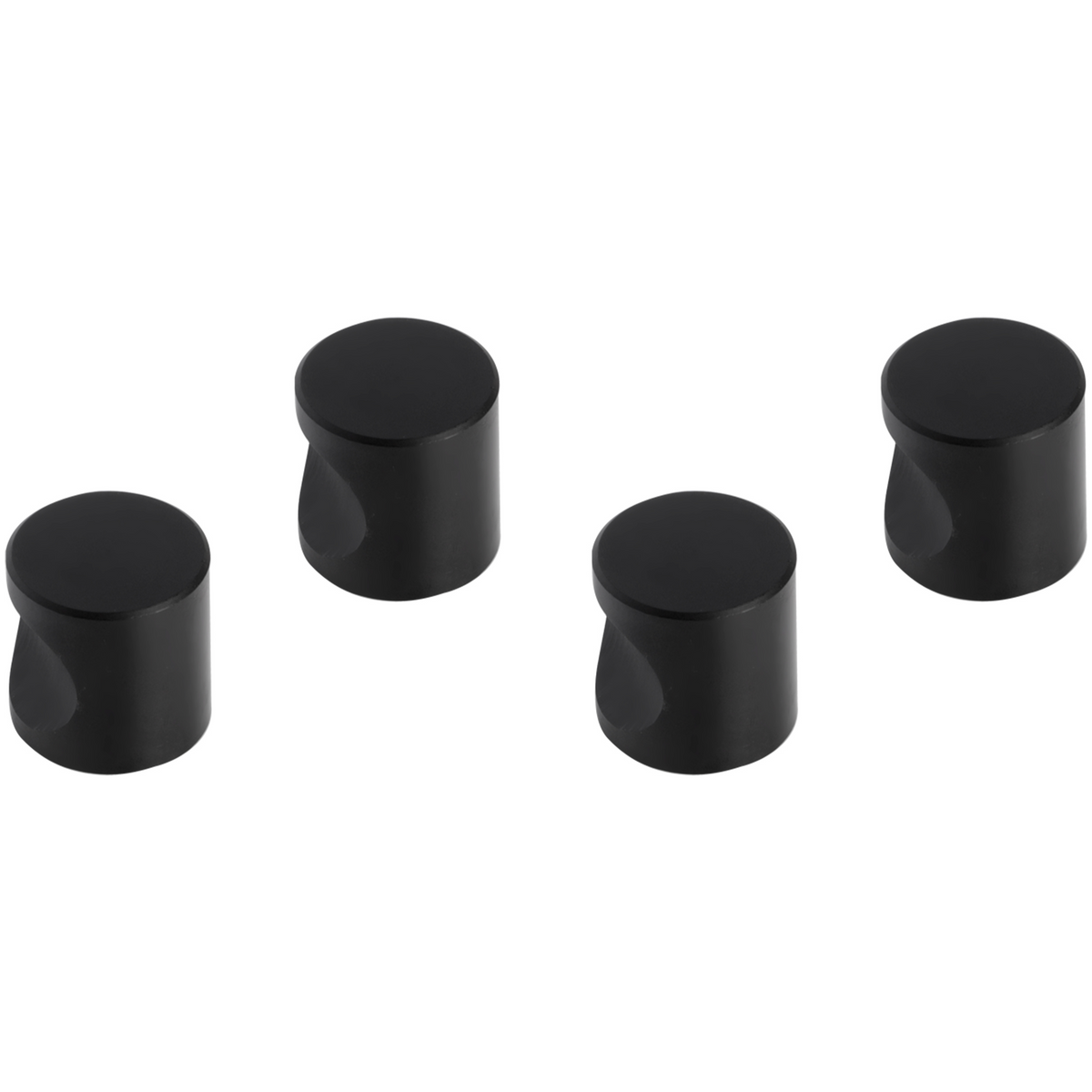 Differnz meubelknop cilinder 25 mm mat zwart – vooraanzicht