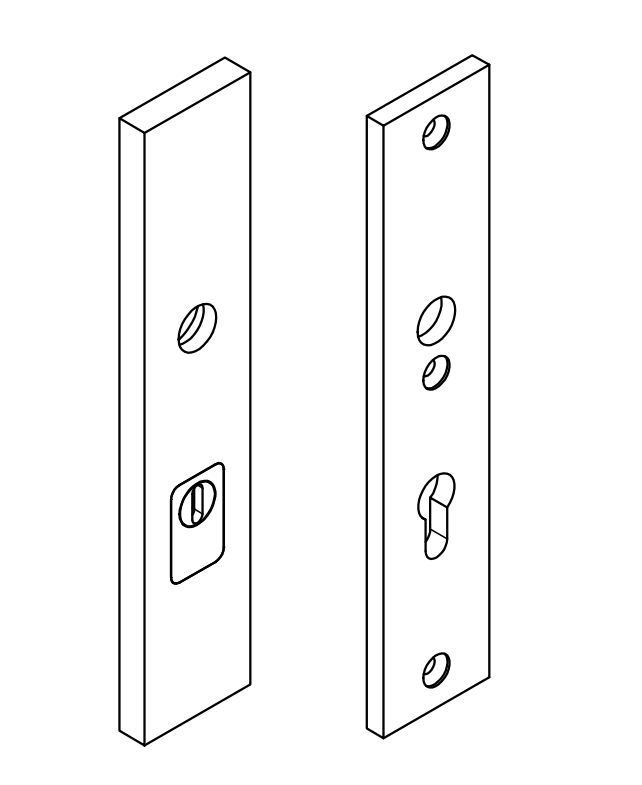 FORMANI achterdeur veiligheidsbeslag kruk/kruk brons – detail