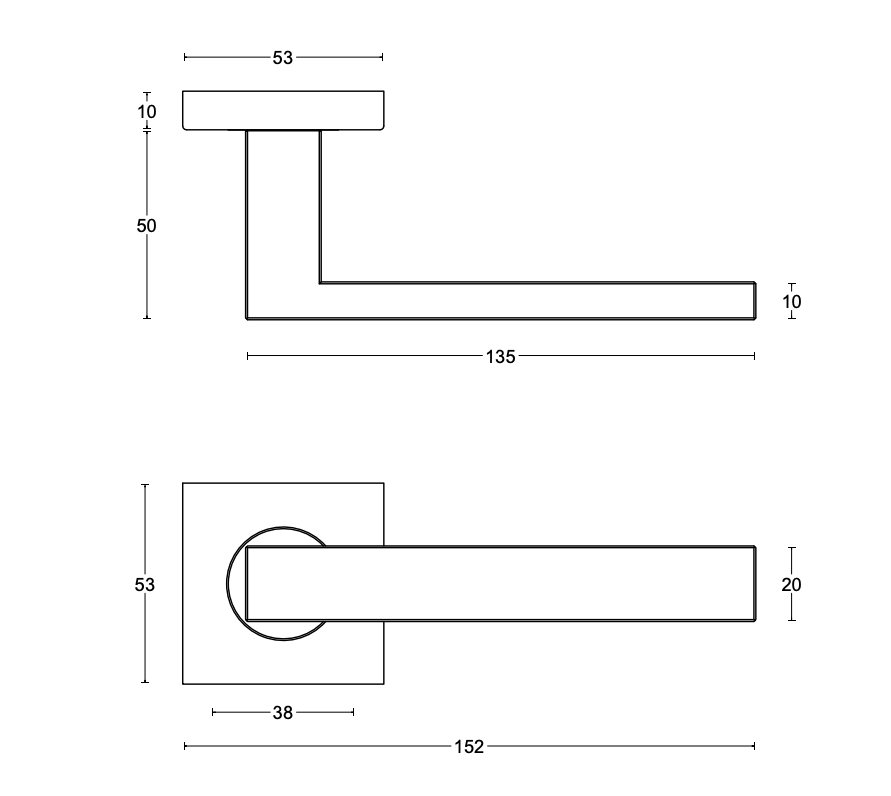 Formani achterdeur veiligheidsbeslag BSQ2 kruk/kruk brons SKG3 smalschild – detail