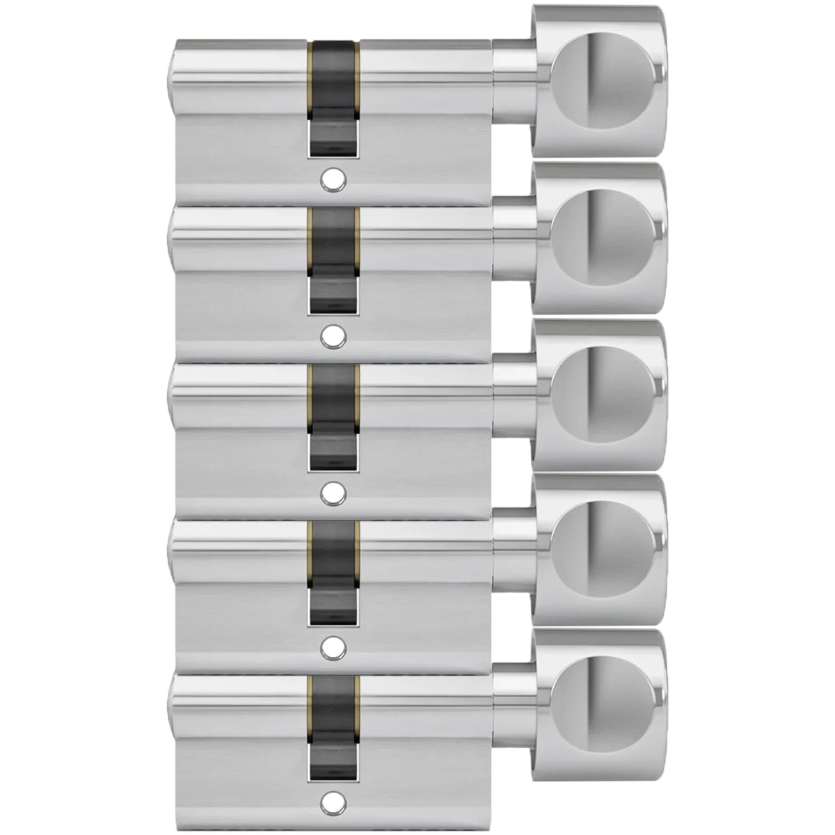 DOM Plura knopcilinder nikkel set van 5 – productfoto
